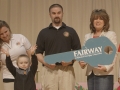 Family Home Giveaway with Fairway Rep Posing with the key